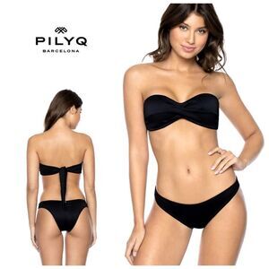 New. Pilyq Black Pearl bikini set. L-top/M-bottom.  Retails $169